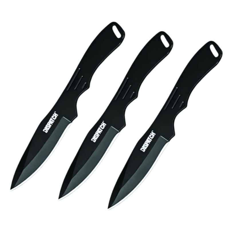 3-Piece 8" Throwing Knives Set with Nylon Sheath (DP3018-BK)