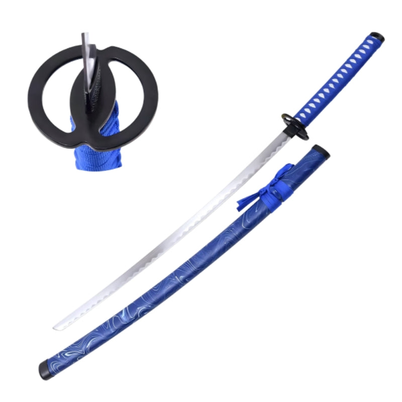 40.5" Samurai Katana Sword with Steel Blade & Rope-Wrapped Plastic Handle (DP0308-BL)