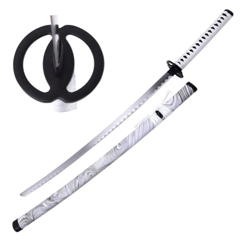 40.5" Samurai Katana Sword with Steel Blade & Rope-Wrapped Plastic Handle (DP0308-WT)