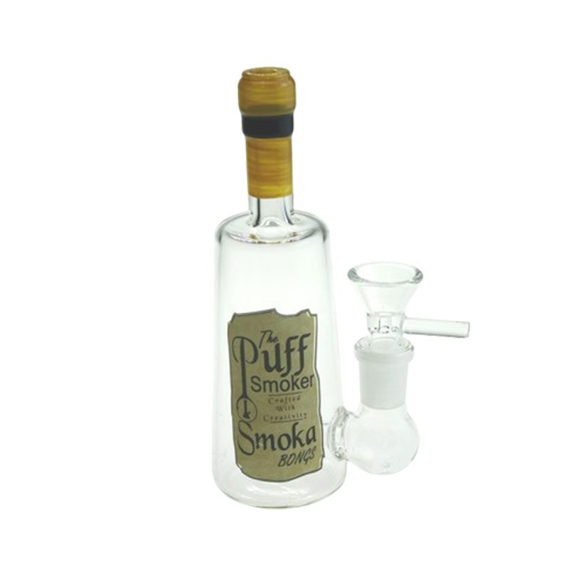 6″ Wine Bottle Design Glass Bong (G0923045-Bottle 7)