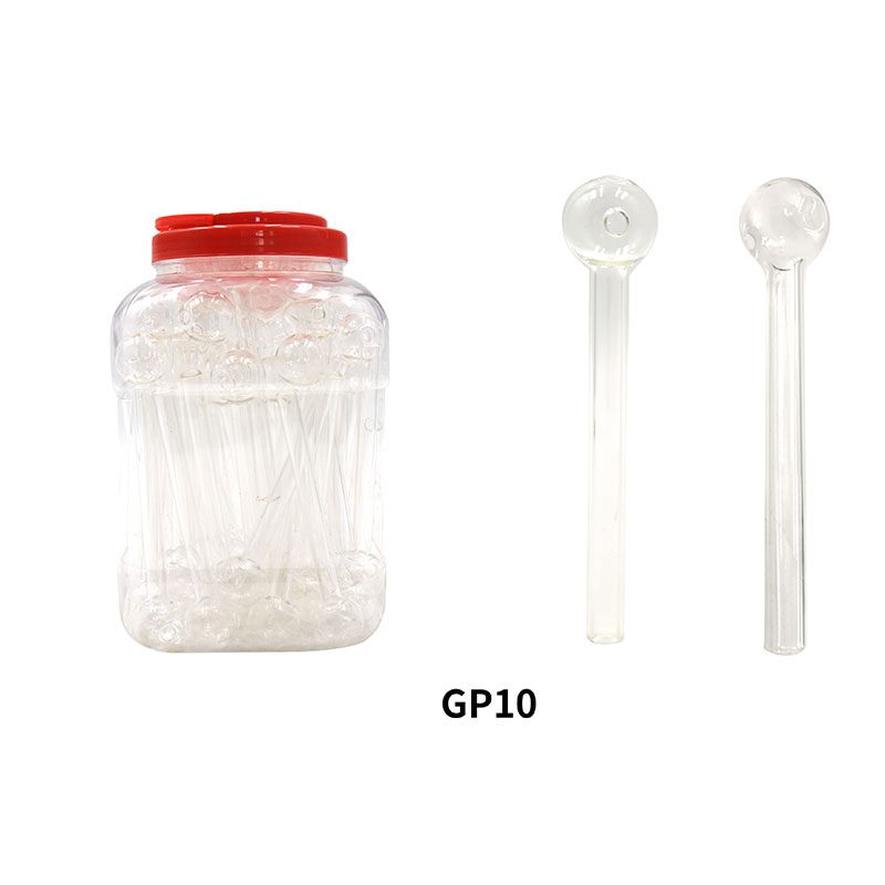 6″ Glass Bubble Pipe – Clear (GP10-B)-60/Jar