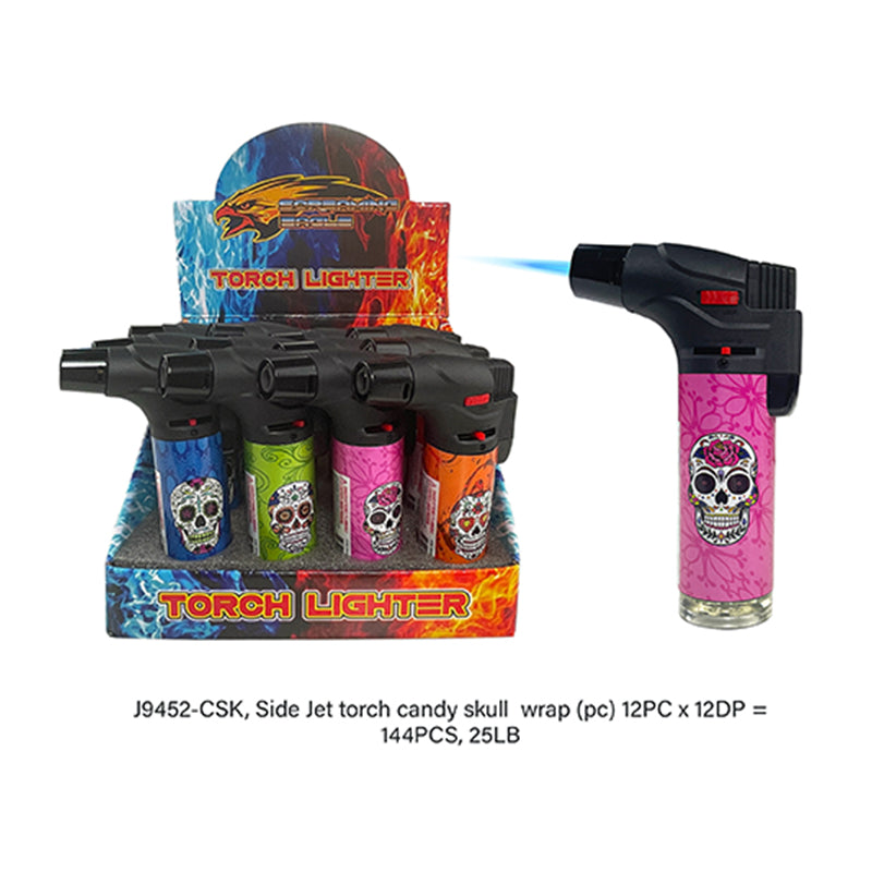 Screaming Eagle Side Jet Torch 27lbs - Candy Skull (J9452-CSK)-12/display