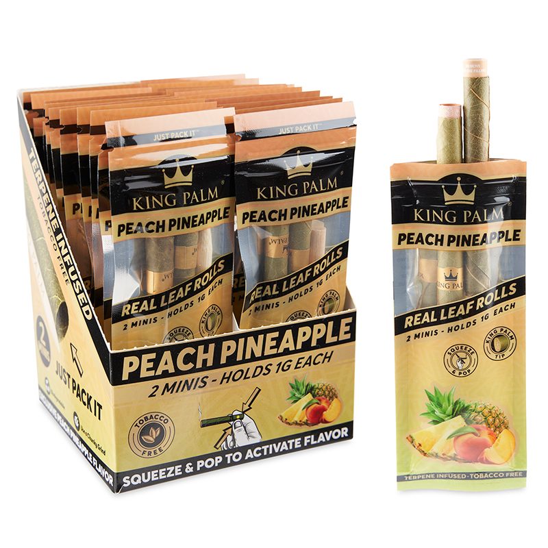 King Palm Cones - Mini - 2pk - 20ct - Peach Pineapple (KP-2168)