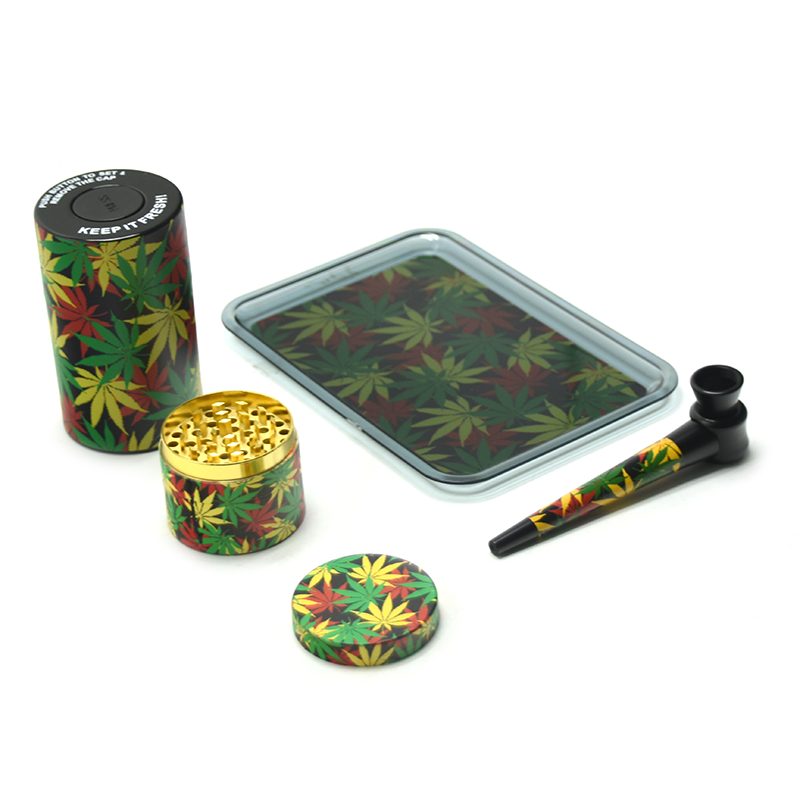 Leaf Design Smoking Set, 10.6″ x 8.26″ – (ZH28)