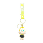 MST190 - Cartoon Girl Keychain | Cute Emotional Doll Keyring - 100/Pack