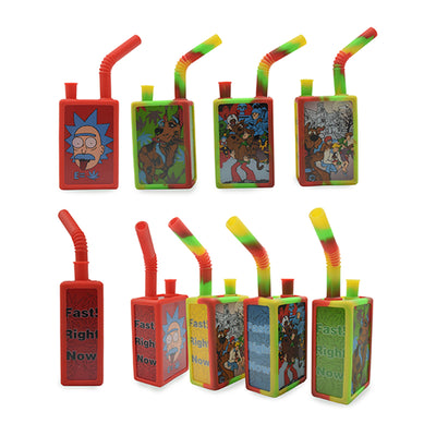 7” Silicon Bong Juice box with glass (Mst3003)