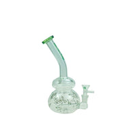 Haze 9″ Weed Leaves Bubble base Dab Rig – Green (Mini-A)
