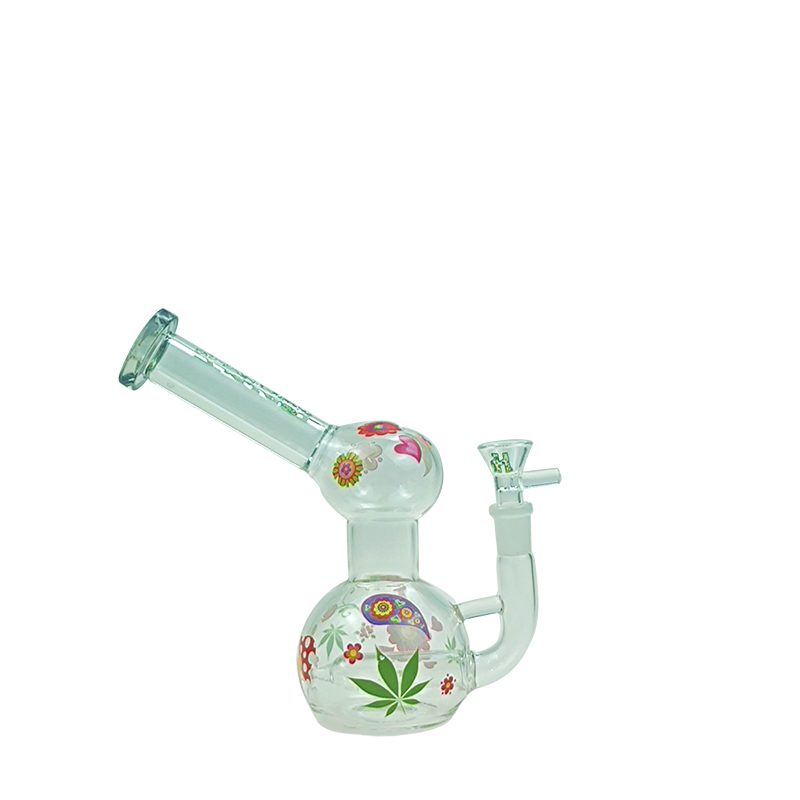 Haze 4″ Mini Flower Bubble Dab Rig – Charcoal Black (Mini-F)