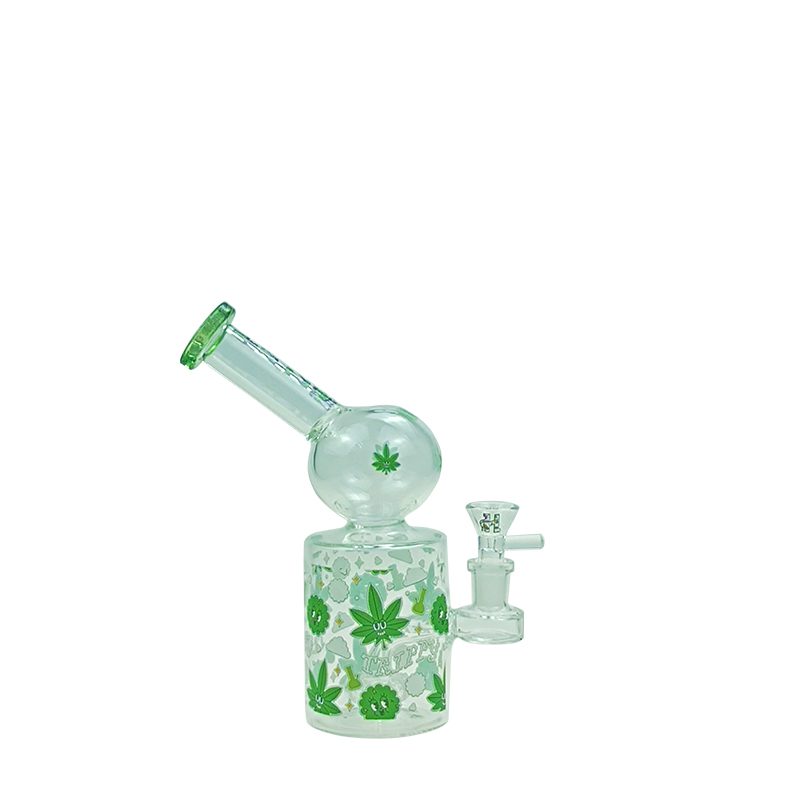Haze 8″ Trippy bubble Dab Rig – Green (Mini-J)