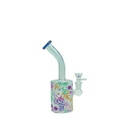 Haze 9″ Skull Flower Rig – Blue (Mini-M)