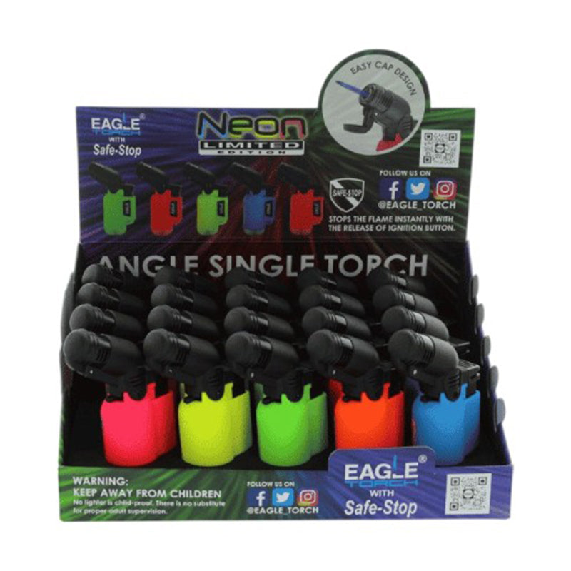 Eagle Neon Angle (PT116BN) Torch Lighter - 20ct
