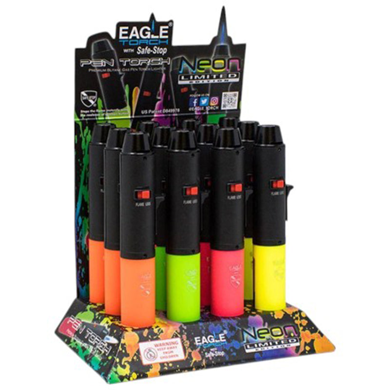 Eagle Neon Pen (PT132N) Torch Lighter - 12ct