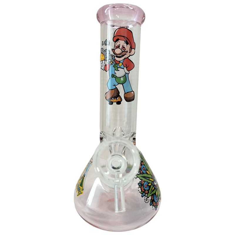 8" Cartoon Design Aqua Glass Bong (MST019)