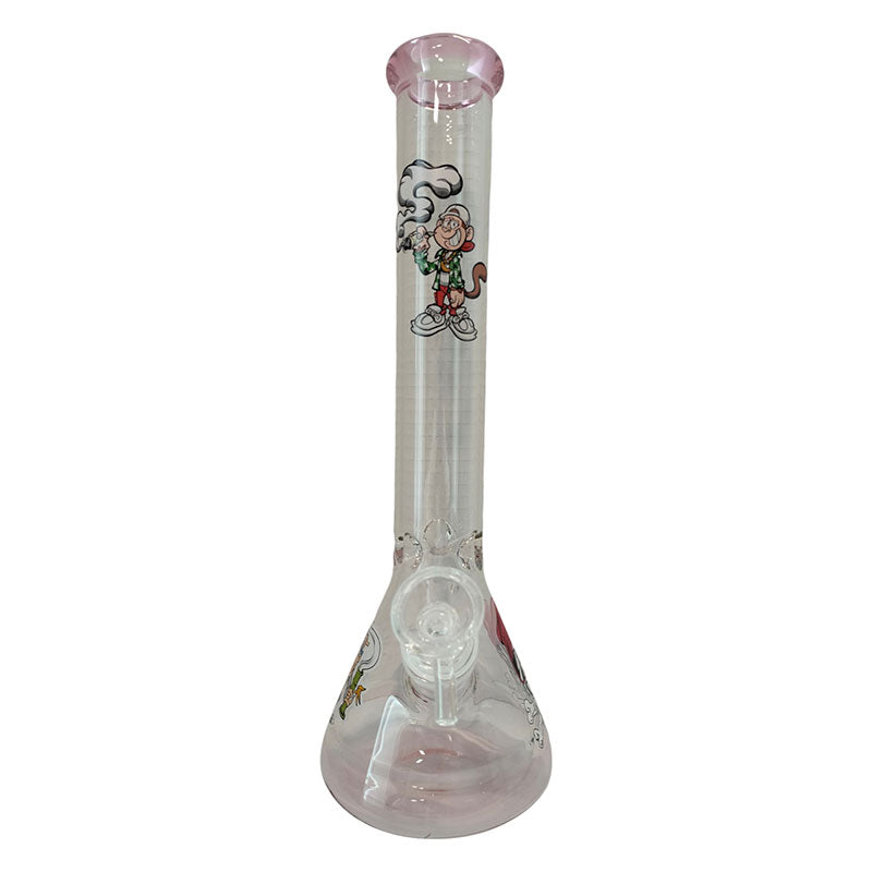 12" Cartoon Design Aqua Glass Bong  (MST020)