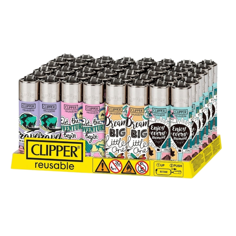 Clipper Travel Adiction 2 Lighters - 48ct