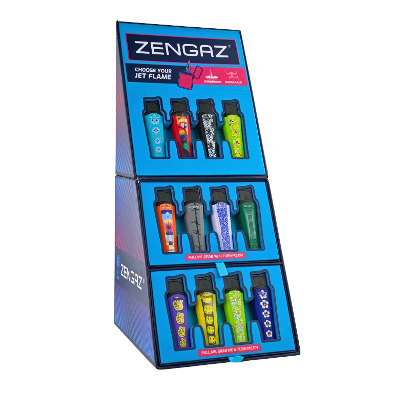 Zengaz Slim Jet (ZL-7) Series 9 Rubberized Lighters - 48ct (Series 9-B)