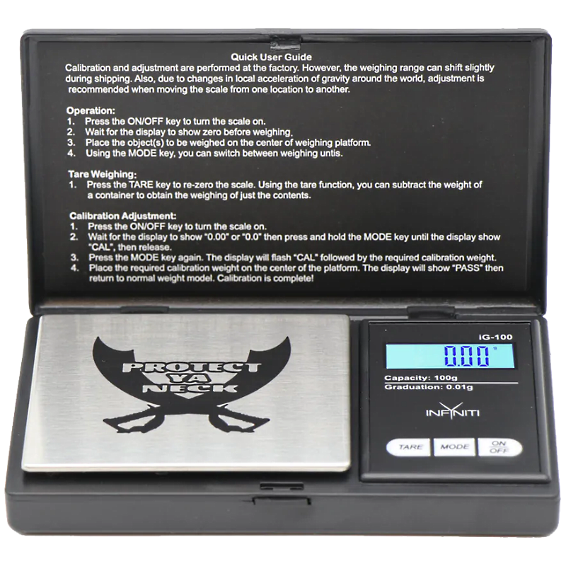 Protect Ya Neck G-force, Licensed Digital Pocket Scale, 100g x 0.01g (PYG0100)