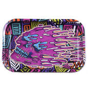 Skull Design Aluminum Rolling Tray - (MT53)