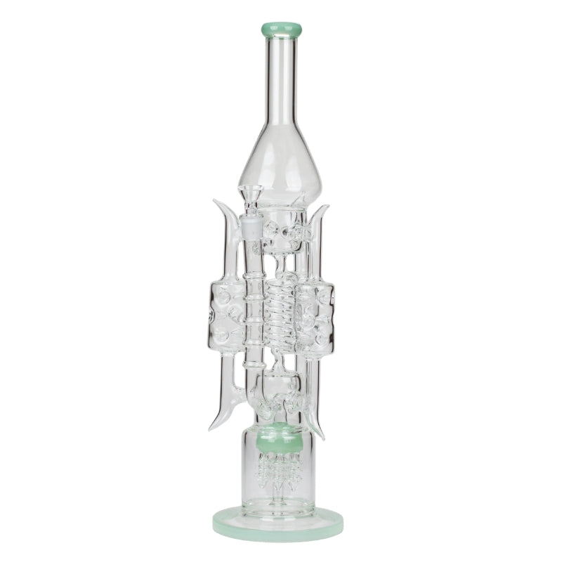 19″ 5MM 4Cylinders Recycler Glass Bong (C1577)