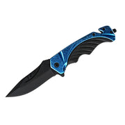 MSK045 - Blue & Black Rescue-Style Folding Knife