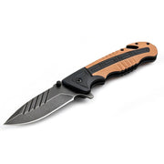 MSK011 - Brown & Black Folding Pocket Knife