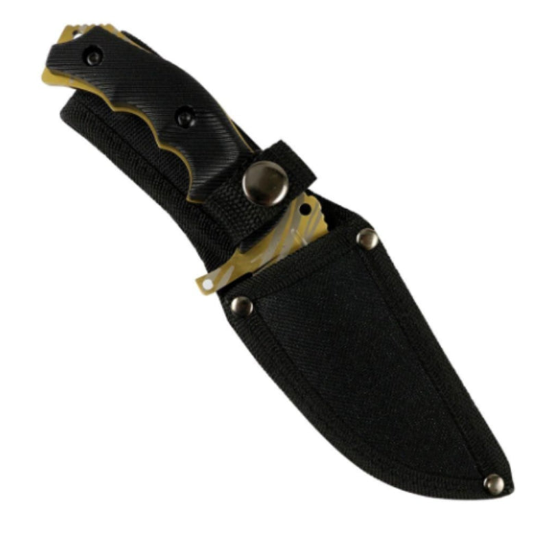 9930 - 9.5" Hunting Knife Gold Color Full Tang Blade