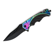 MSK046 - Rainbow & Black Folding Knife
