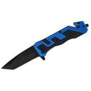 MSK047 - Blue & Black Angular Folding Knife