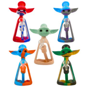 MSTS143 - Alien Character Silicone and Glass Water Pipe Bong