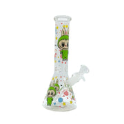 10-Inch Cartoon Print Glass Beaker Bong (MST199)