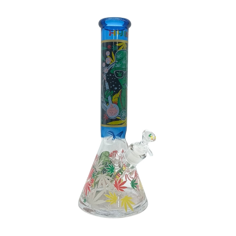 14-Inch Graphic Beaker Glass Bong (MST226)