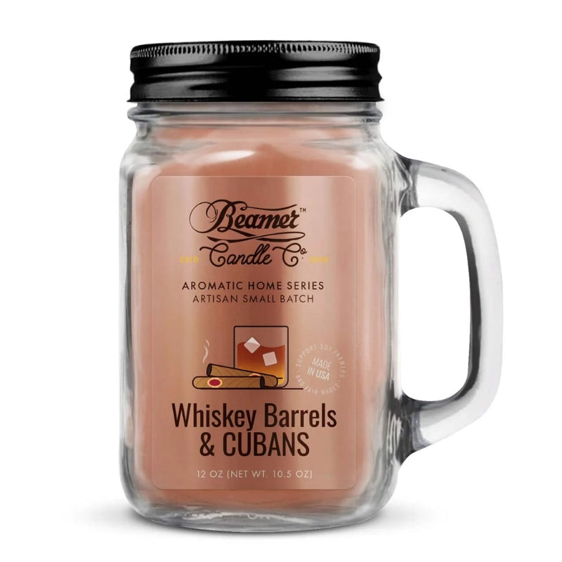 Whiskey Barrels & Cubans 12oz Beamer Candle Co.