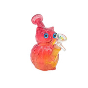 4.5-Inch Owl Shape Color Glass Mini Rig (MST209)