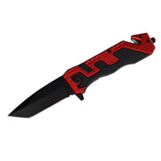 MSK049 - Red & Black Angular Folding Knife