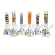 10-Inch Cartoon Design Glass Beaker Bong (MST198)