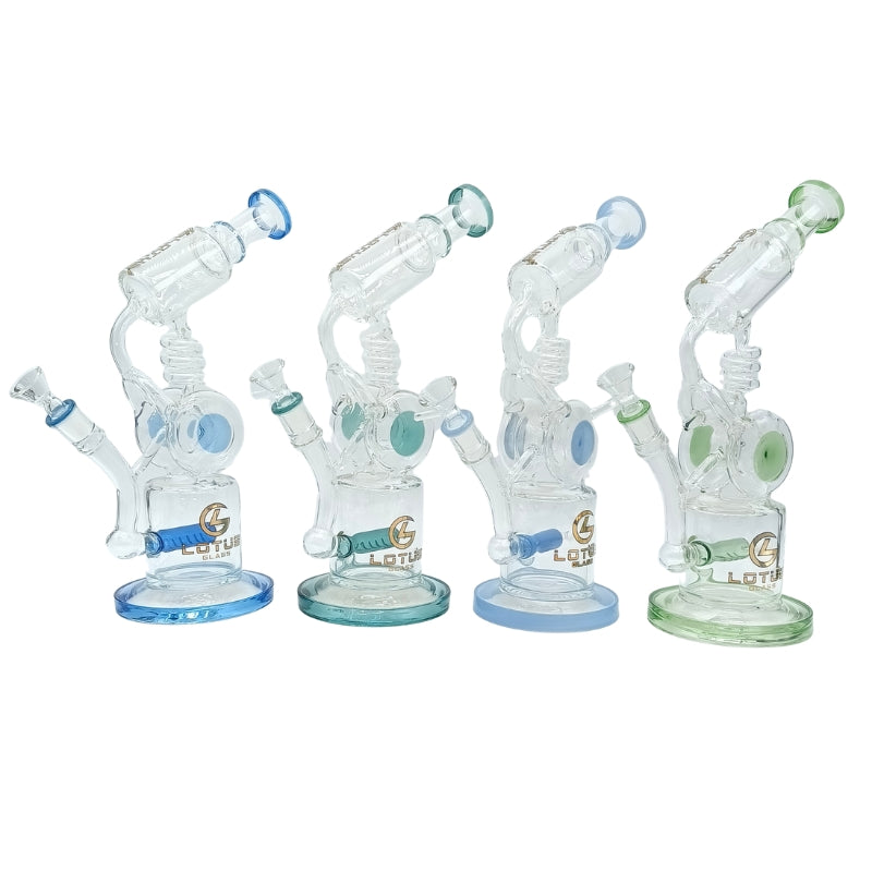 12.4-Inch Lotus Glass Bong (MST281)