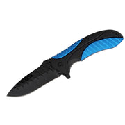 MSK051 - Blue & Black Textured Folding Knife