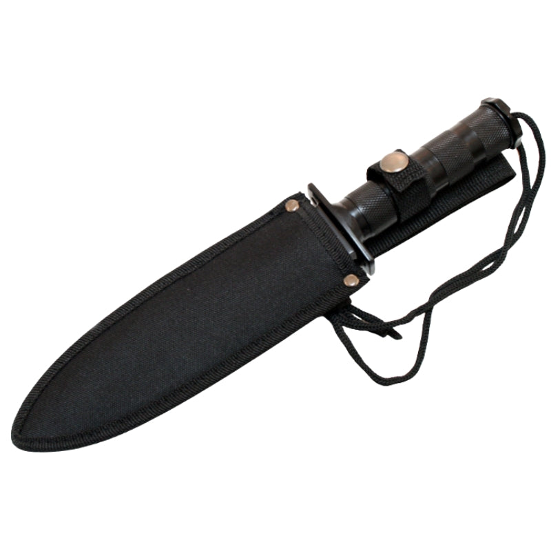 5814 - 10.5" Black Blade Survival Hunting Knife with Sheath
