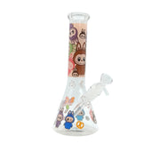 10-Inch Cartoon Design Glass Beaker Bong (MST198)