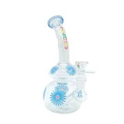 8-Inch Clear Glass Mini Rig with Printed Design (MST201)