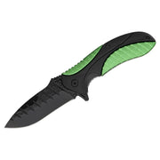 MSK052 - Green & Black Textured Folding Knife