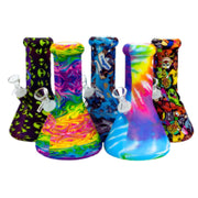 MSTS151 - Printed Silicone Beaker Water Pipe Bong