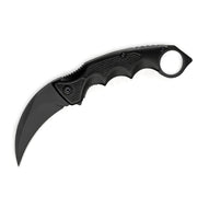 MSK027 - Black Karambit-Style Folding Knife