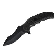 MSK054 - All-Black Curved Folding Knife