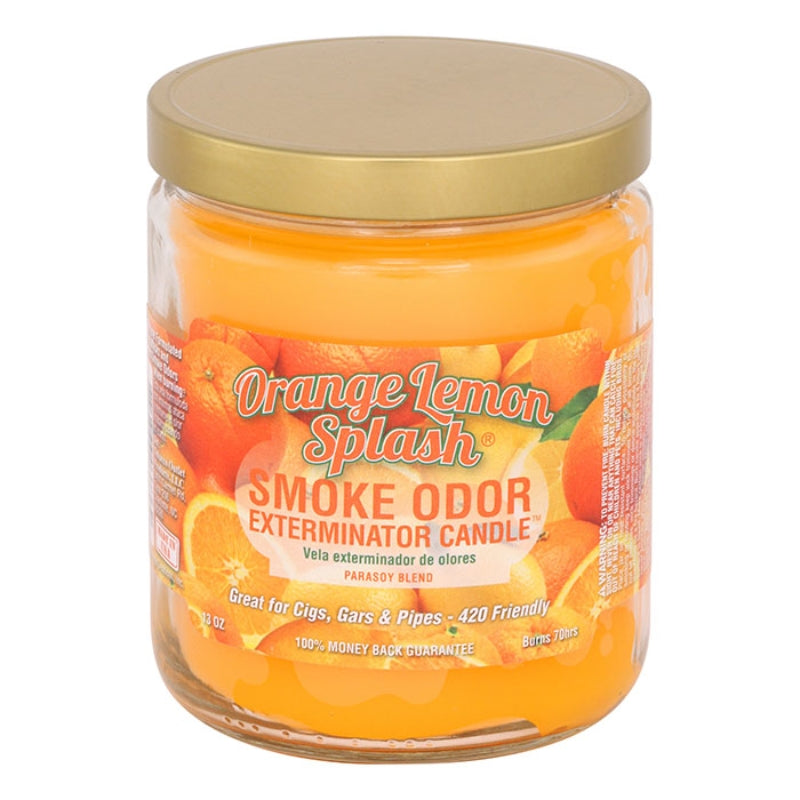 Orange Lemon Splash Smoke Odor Year-Round Fragrances Exterminator 13oz Candle