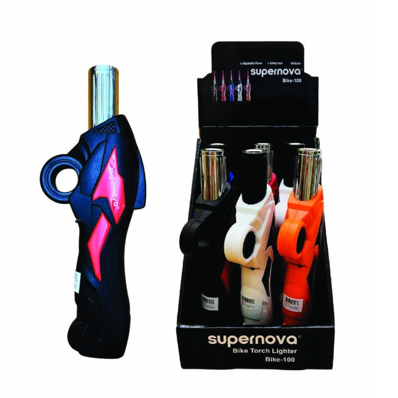 SUPERNOVA Bike Torch Lighter WITH LOCK - 6/Display