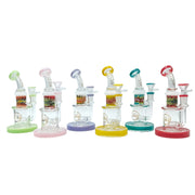 7.8-Inch Glass Bong with Colored Base (MST270)