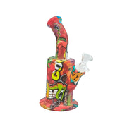 Printed Silicone Straight Mini Bong (MST232)