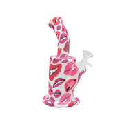 Printed Silicone Straight Mini Bong (MST232)