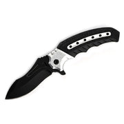 MSK056 - Black & Silver Curved Folding Knife